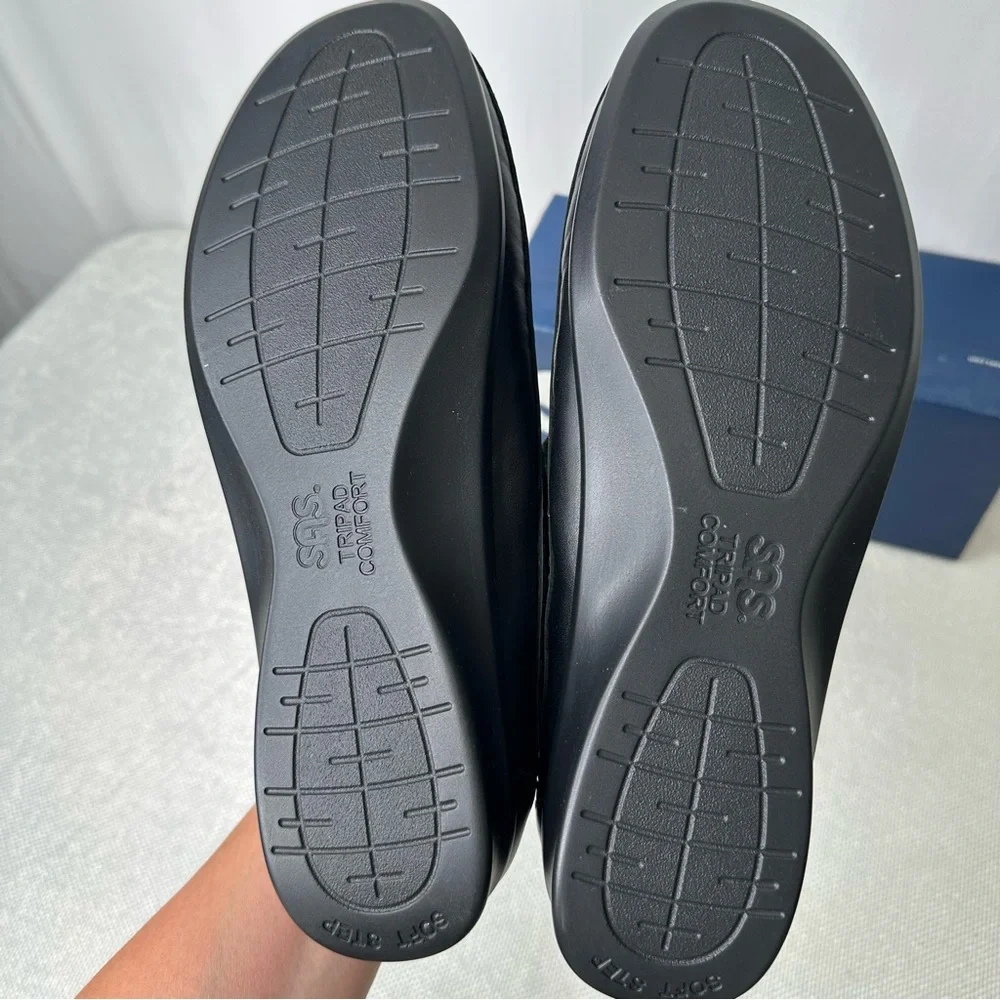 SAS 🌻 NEW RoamerBlack Leather Shoes Sz 11M - Picture 7 of 10